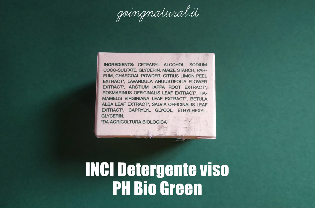 PH Bio Green INCI detergente viso